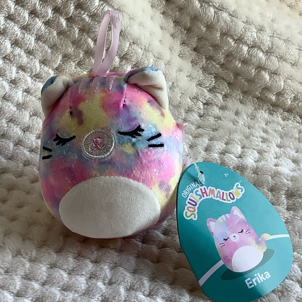 Squishmallows Plush Erika Cat Ornament Stuffed Animal Toy with Tags